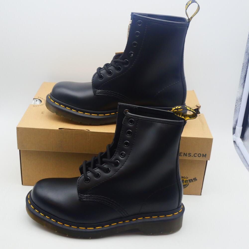 NEW Dr. Martens Women's 8 1460 Smooth Black Leather Combat Boots GrungeCore - Picture 7 of 10